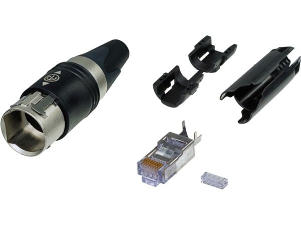 Neutrik NE8MC6-MO, RJ-45, Sort, Bronse, Polyamid, Zink, Cat6, 22/28, IP65