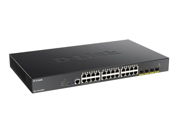 D-Link DGS-1250-28XMP, Hallittu, L3, Gigabit Ethernet (10/100/1000), Täysin kaksipuolinen, Power over Ethernet -tuki, Telineasennus