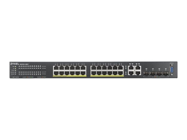 Zyxel GS2220-28HP - Switch - Styrt - 24 x 10/100/1000 (PoE+) + 4 x kombo-Gigabit SFP - rackmonterbar - PoE+ (375 W)
