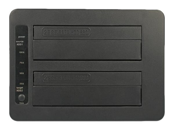 Delock - HDD-dokkestasjon - brønner: 2 - SATA 6Gb/s - USB 3.1 (Gen 2) - svart