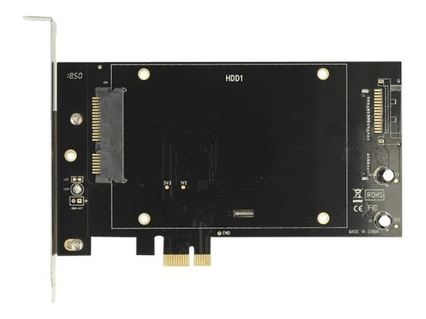 PCI EXPRESS X1-KORT FOR 2 X SATA HDD / SSD