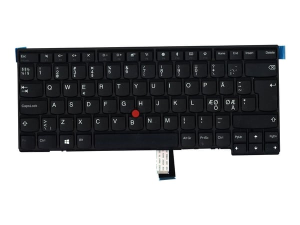Lite-On - Kannettavat udskiftningstastatur - med ClickPad, Trackpoint - QWERTY - Nordisk - FRU, CRU - Tier 2 - for ThinkPad L470 20J4, 20J5, 20JU, ...