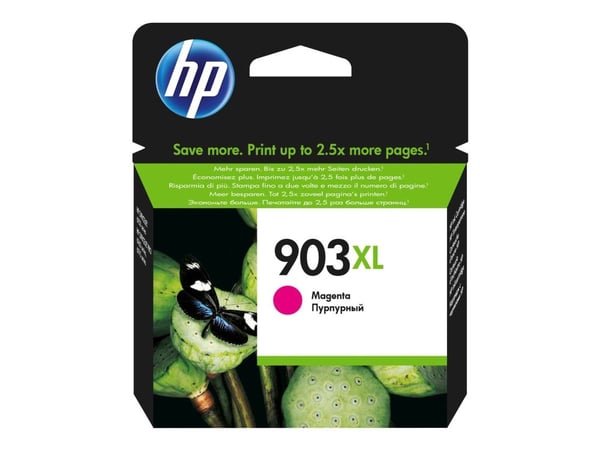 HP 903XL, alkuperäinen riittoisa magenta mustekasetti, Korkea (XL) värintuotto, Magenta, Väriainepohjainen muste, 8,5 ml, 1 kpl, Kertapakkaus