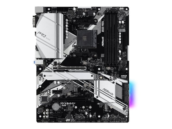 ASRock B550 Pro4 - Hovedkort - ATX - Socket AM4 - AMD B550 Chipset - USB-C Gen2, USB 3.2 Gen 1, USB 3.2 Gen 2 - Gigabit LAN - innbygd grafikk (CPU ...