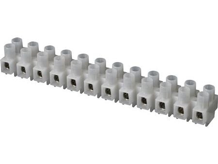 Klemrække12x10/16 mm²med trådbeskytter og fodPolyamidi, läpinäkyvä halogeenifri