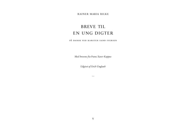 Brev til en ung dikter | Rainer Maria Rilke | Språk: Dansk