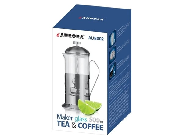 Aurora kaffe- och tebryggare Aurora AU8002 0,6 l silver