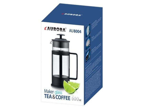 Aurora kahvin- ja teenkeitin Aurora AU8004 0.6l musta