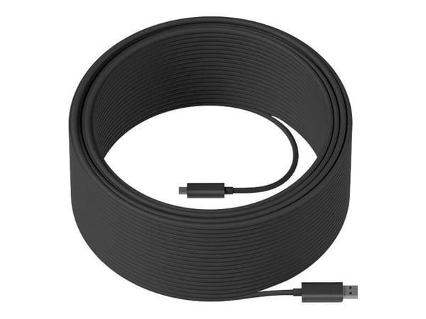 Logitech Strong - USB-kabel - USB-type A (hann) til USB-C (hann) - USB 3.2 - 45 m - plenum, Active Optical Cable (AOC) - for Room Solution Huddle, ...