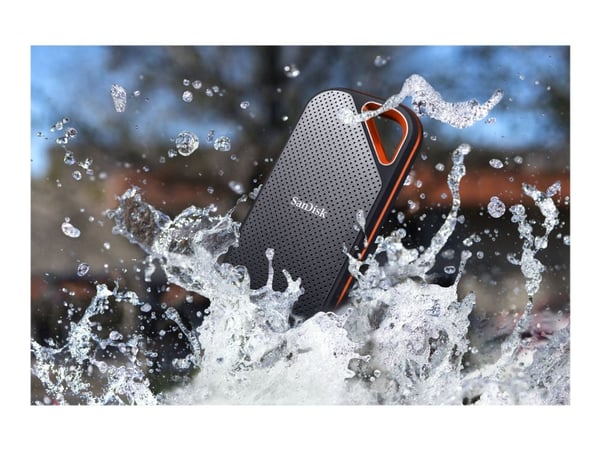 SanDisk Extreme PRO V2 - SSD - krypterat - 1 TB - extern (portabel) - USB 3.2 Gen 2x2 (USB-C kontakt) - 256 bitars AES - för Intel Next Unit of Com...