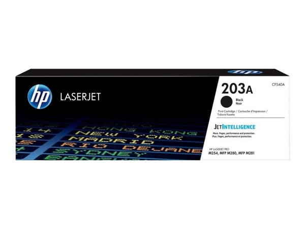 Lasertonercartridge HP 203A CF540A, 1.400 sidor, Svart