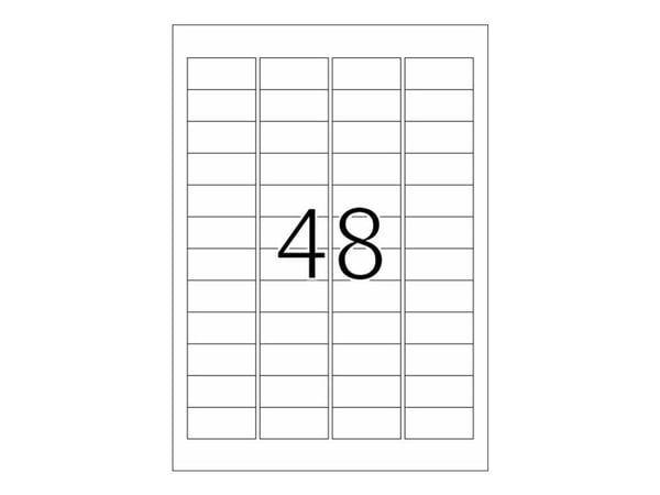 HERMA 9531, Valkoinen, Itse kiinnittyvä tulostintarra, A4, Polyolefiini, Laser, Kiinteä