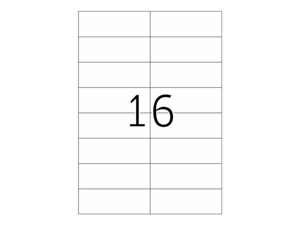 HERMA Premium - Papir - matt - permanent selv-adhesiv - hvit - 105 x 37 mm 3200 etikett(er) (200 ark x 16) laminerte etiketter