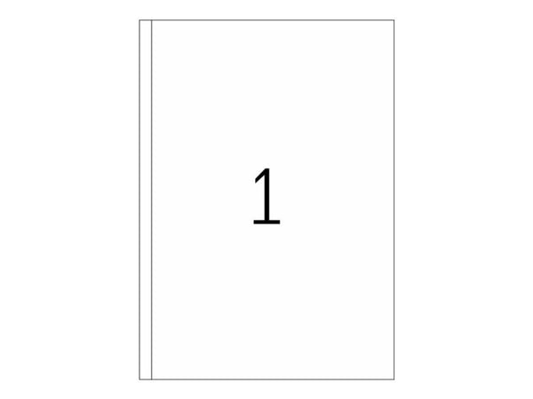 HERMA 4458, Valkoinen, Suorakulmio, Kiinteä, Paperi, Matta, Laser/Inkjet