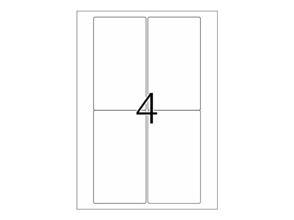 HERMA Premium - Papir - matt - permanent selv-adhesiv - hvit - 139.7 x 78.7 mm 400 etikett(er) (100 ark x 4) laminerte adresseetiketter