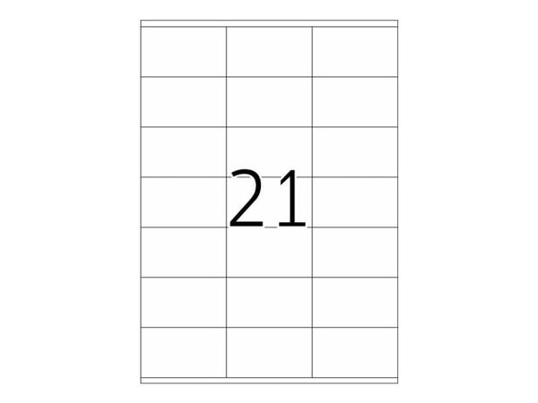 HERMA Premium - Papir - matt - permanent selv-adhesiv - hvit - 70 x 41 mm 2100 etikett(er) (100 ark x 21) laminerte etiketter