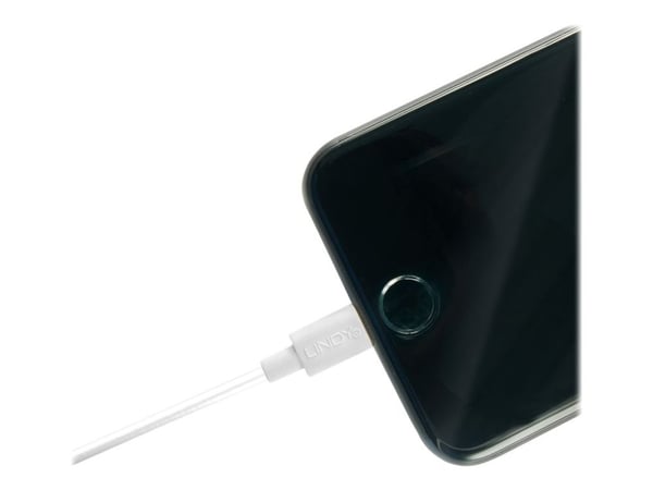 Lindy 31327, 2 m, Lightning, USB A, Valkoinen, Suora, Suora