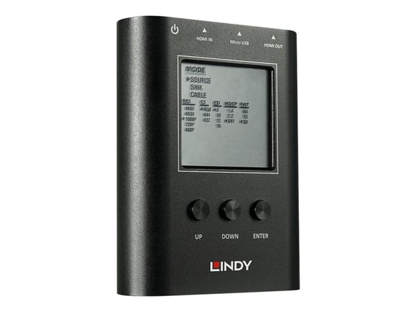 Lindy HDMI 2.0 18G Signal Analyser and Generator - HDMI test signal generator / analyzer Lindy HDMI 2.0 18G Signal Analyser and Generator - HDMI test signal generator / analyzer
