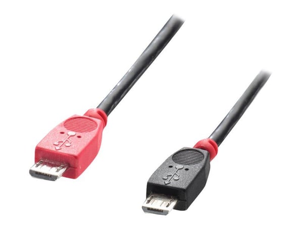Lindy - USB-kaapeli - Micro-USB tyyppi B (uros) - Micro-USB tyyppi B (uros) - USB 2.0 - 2 m - musta
