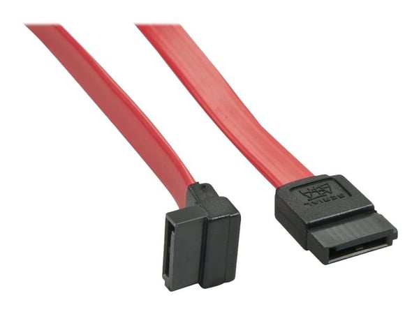 Lindy - SATA-kabel - Serial ATA 150/300/600 - SATA til SATA vinklet - 70 cm - rød