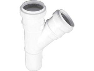HTP grenrör 45 grader 32-32 mm med 2 muffar vit