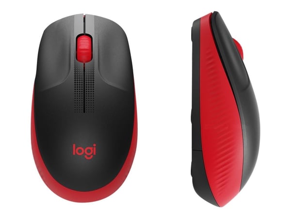 Logitech M190 - Mus - optisk - 3 knapper - trådløs - USB trådløs mottaker - rød