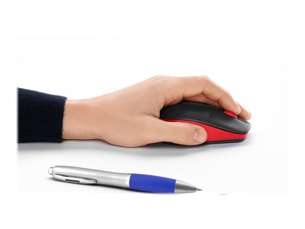 Logitech M190 - Mus - optisk - 3 knapper - trådløs - USB trådløs mottaker - rød