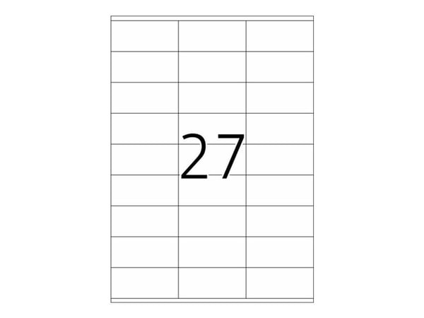 HERMA Premium - Papir - matt - permanent selv-adhesiv - hvit - 70 x 32 mm 2700 etikett(er) (100 ark x 27) laminerte etiketter