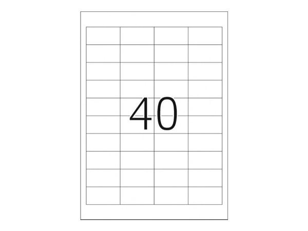 HERMA Premium - Papir - matt - permanent selv-adhesiv - hvit - 48.5 x 25.4 mm 4000 etikett(er) (100 ark x 40) laminerte etiketter
