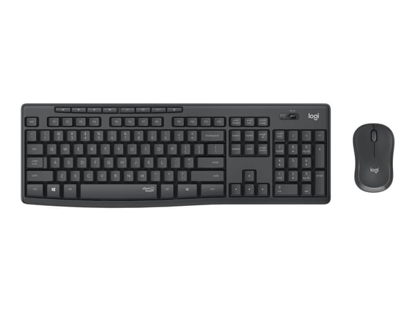 Logitech MK295 Silent - Tastatur- og mussett - trådløs - 2.4 GHz - AZERTY - Nederlandsk - grafitt