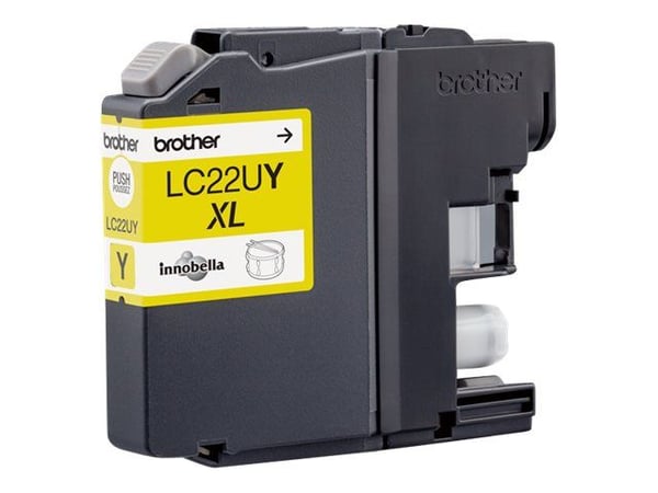 Brother LC22UY - XL - gul - original - blekkpatron - for Brother DCP-J785DW, DCP-J785DWXL, MFC-J985DW