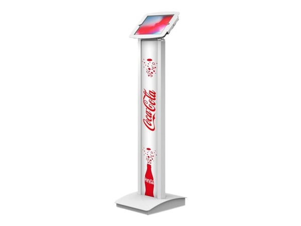 Compulocks iPad 10.2" Space Enclosure Brandable Floor Stand - Kiosk - Tyverisikker - for nettbrett - låsbar - høyverdig aluminium - hvit - skjermst...