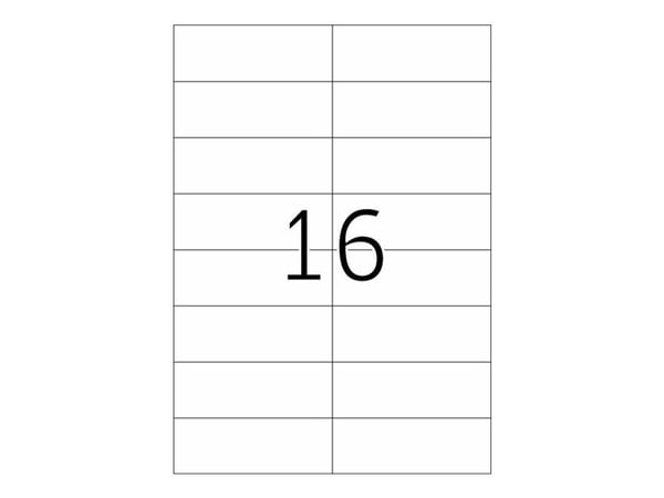 HERMA Premium - Papir - matt - permanent selv-adhesiv - hvit - 105 x 37 mm 1600 etikett(er) (100 ark x 16) laminerte etiketter