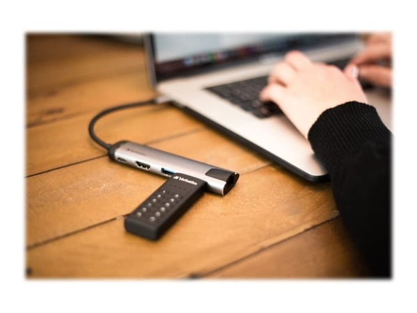 Verbatim Keypad Secure - USB-flashstasjon - kryptert - 64 GB - USB-C 3.1