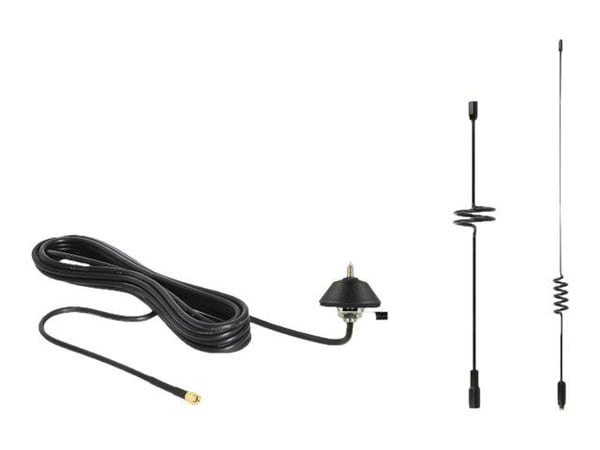 Delock - Antenne - Smart Home - 5 - 7 dBi - rundtstrålende - innendørs / utendørs, kan monteres på vegg - svart