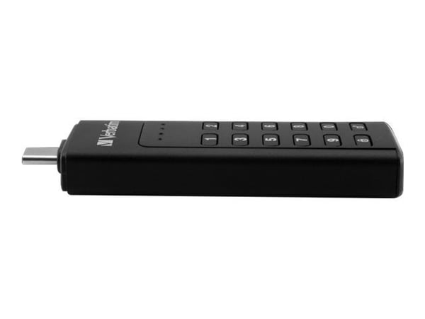 Verbatim Keypad Secure - USB flash-enhet - krypterat - 64 GB - USB-C 3.1