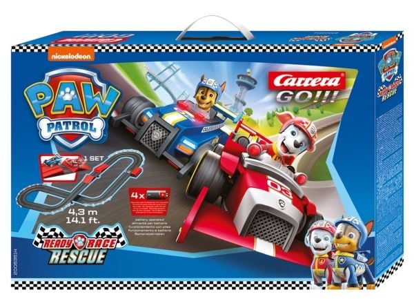 Carrera GO!!! PAW Patrol Ready Race & Rescue, Racingkjøretøy og banesett, 5 år, Flerfarget