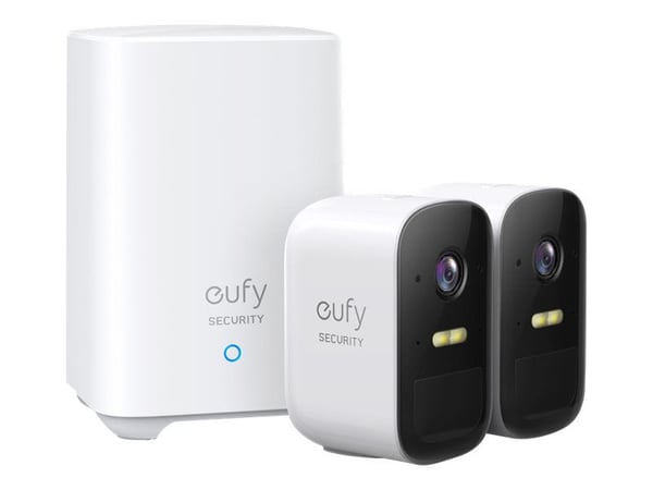 Eufy eufyCam 2C - Nettverksovervåkingskamera - utendørs, innendørs - værbestandig - farge (Dag og natt) - 1080p - lyd - trådløs - Wi-Fi (en pakke 2)