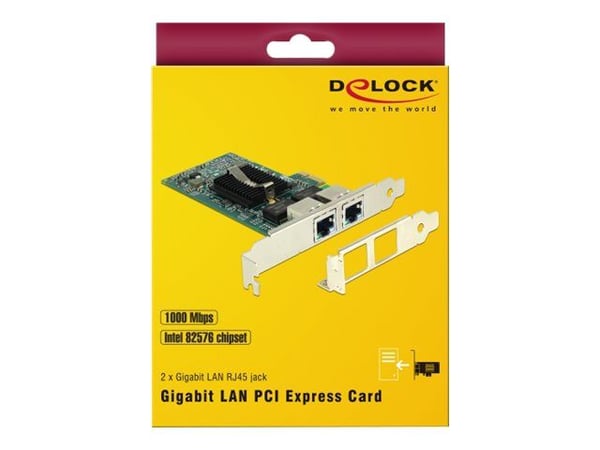DeLOCK 89944, Sisäinen, Langallinen, PCI Express, Ethernet, 1000 Mbit/s