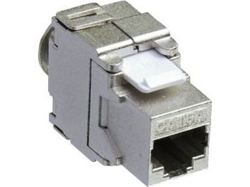 Value Cat.6a Keystone, RJ-45, shielded, toolless silver, Sølv