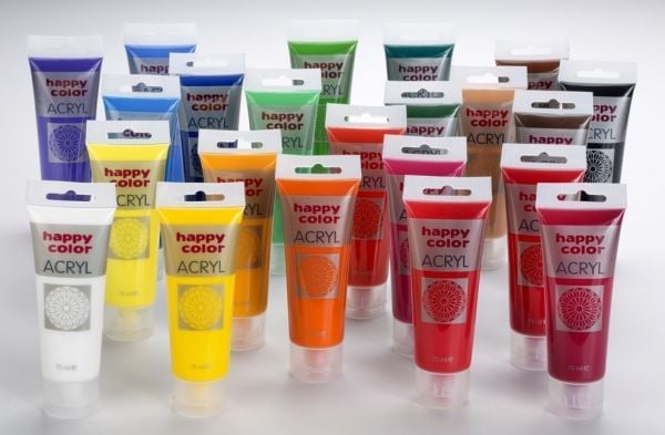 Happy Color akryylimaali 75ml musta (7370 0075-9)