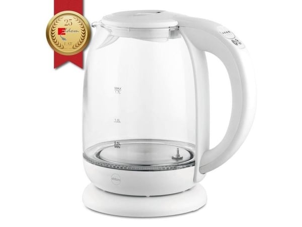 ELDOM C510B Lumi, 1,7 l, 2200 W, Hvit, Glass, Plastikk, Vannivåindikator, Trådløs