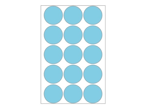 HERMA - Papir - permanent selvklebende - blå - 32 mm runde 480 etikett(er) (32 ark x 15) runde etiketter