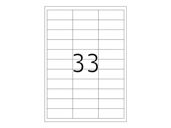 HERMA Premium - Papir - matt - permanent selv-adhesiv - hvit - 66 x 25.4 mm 3300 etikett(er) (100 ark x 33) laminerte etiketter
