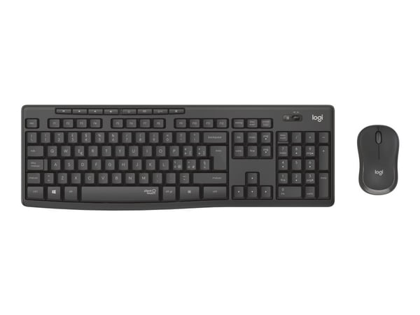 Logitech MK295 Silent Wireless Combo, Täysikokoinen (100 %), Langaton, Langaton RF, Grafiitti, Sisältää hiiren