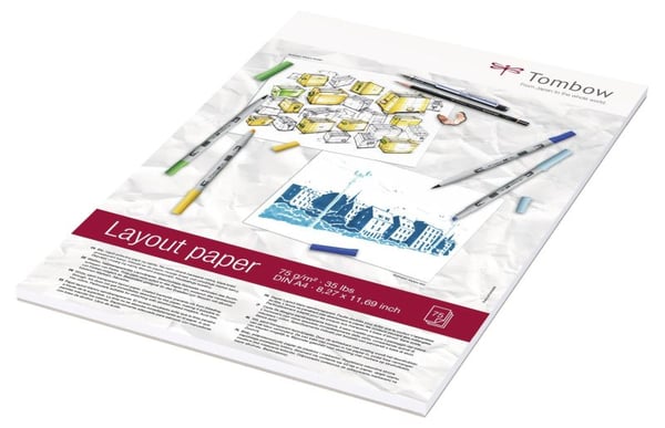 Tombow Layout blok A4 75g hvid med 75 ark