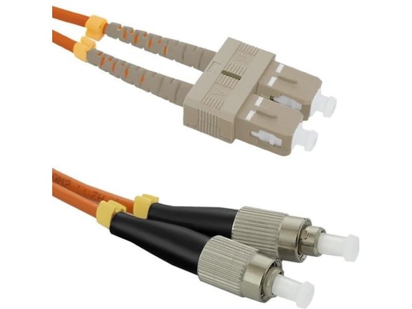 Qoltec - Koblingskabel - SC/UPC-multimodus (hann) til FC/UPC-multimodus (hann) - 1 m - fiberoptisk - dupleks - 50 / 125 mikroner - OM2 - halogenfri...