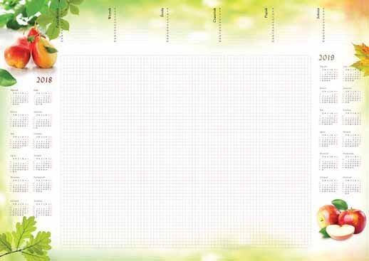 Biuwar Kalender A2 med stripe, Pærer (T-1-A2-3)