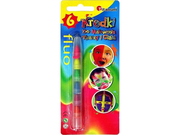 Ansiktspenn 6-farge fluo 188129