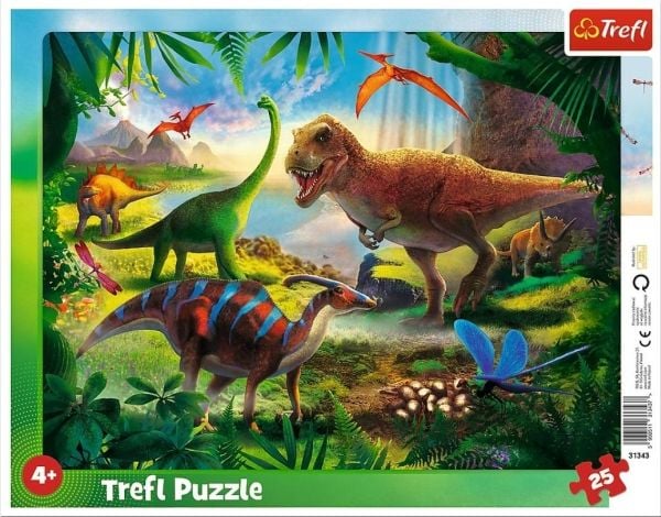 Trefl 31343, 25 styck, Dinosaurier, 4 År